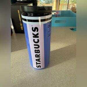 Starbucks Blue and Black Tumbler